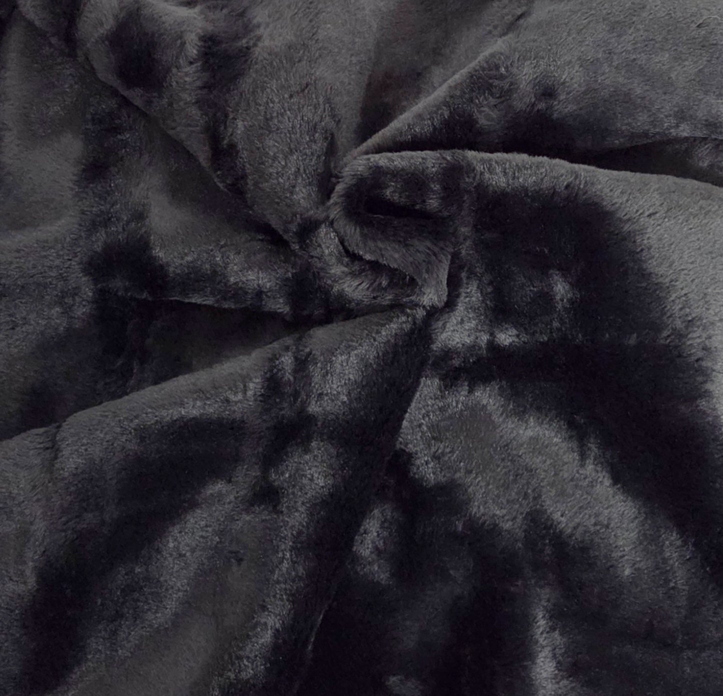 Black Vegan Leather One Side Faux Fur Knit