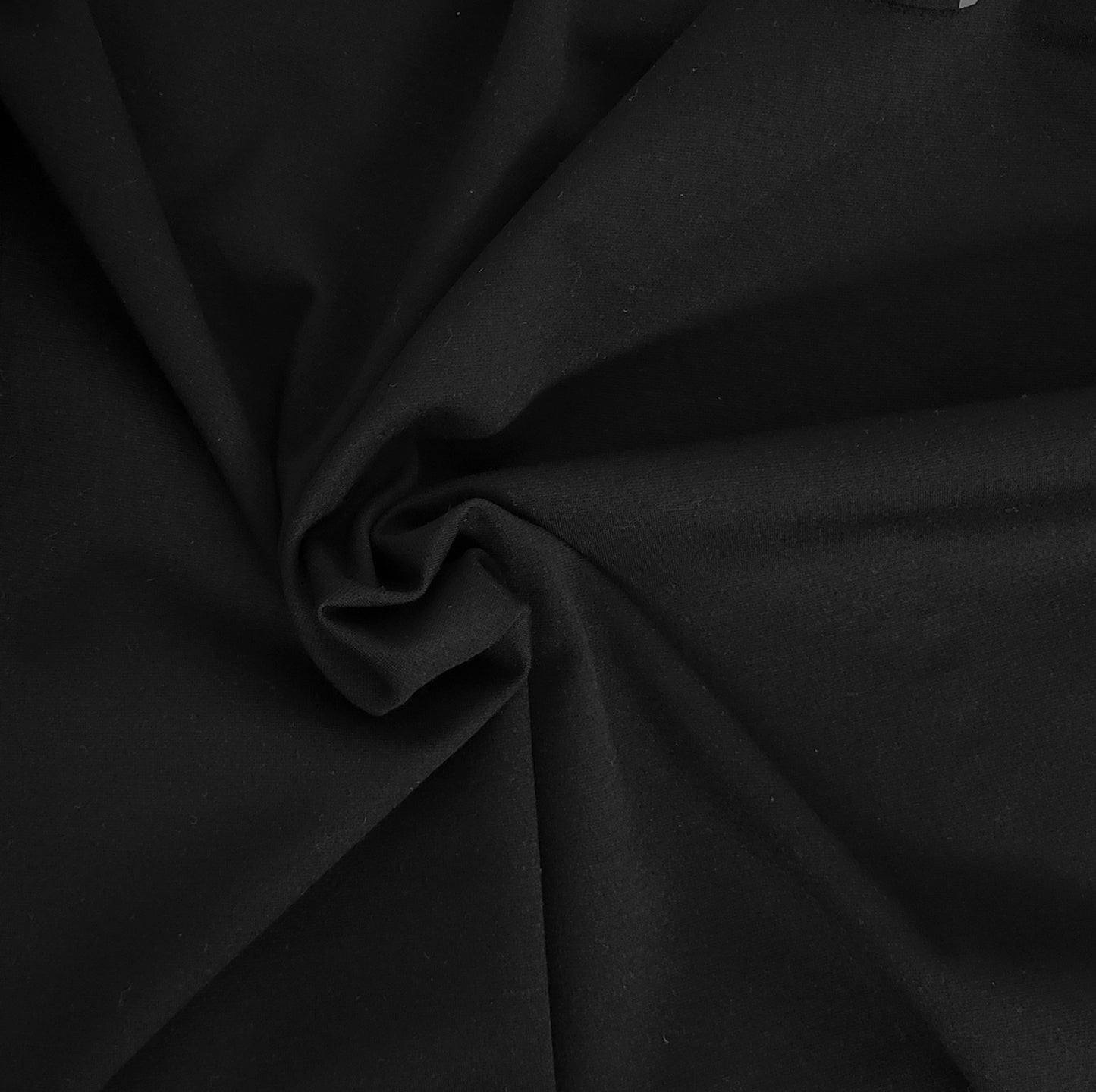 black ponte roma double knit fabric by the yard made in usa deadstock for tops dresses skirts workwear