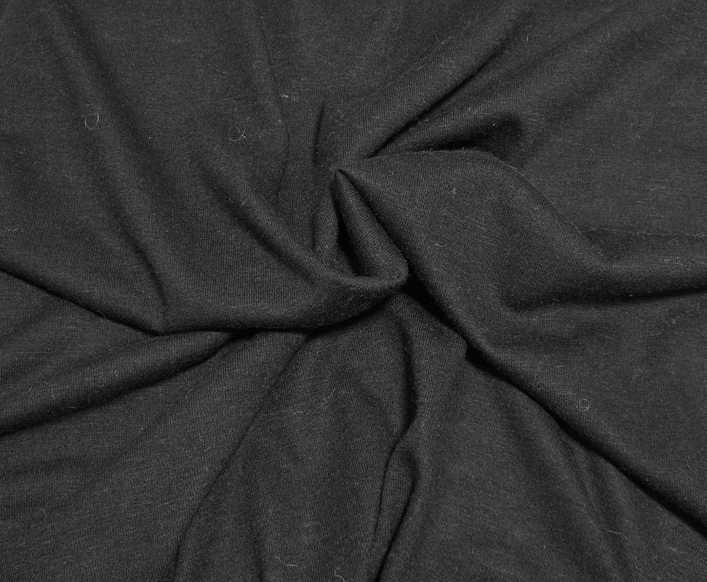 Wool Blend Jersey Knit Fabric Black