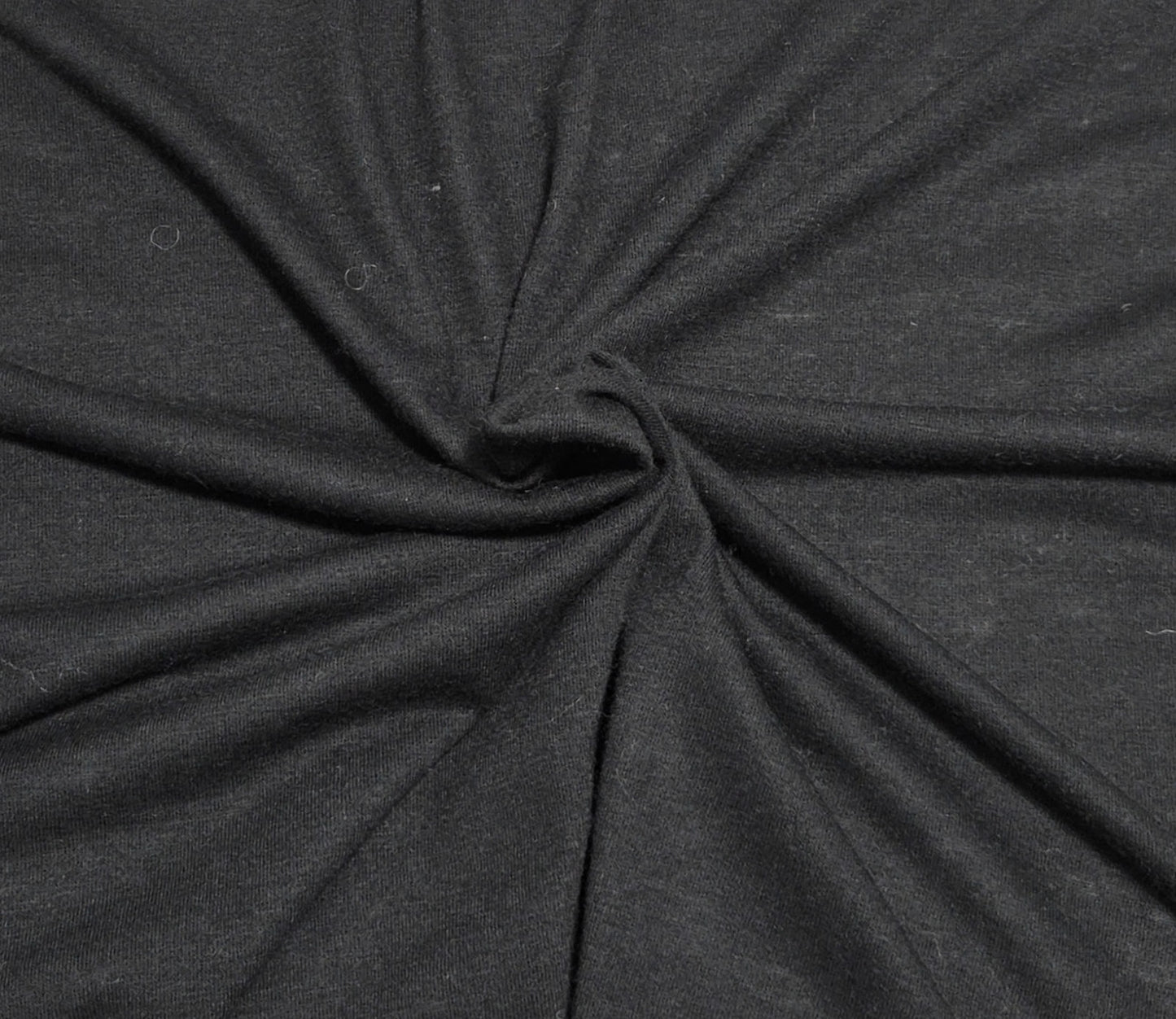 Wool Blend Jersey Knit Fabric Black