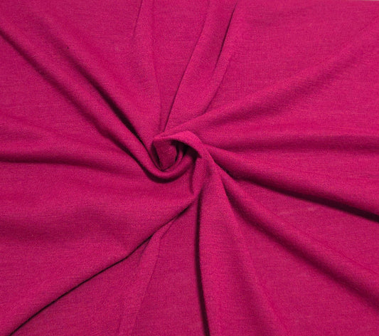 Wool Blend Jersey Knit Fabric Hot Pink