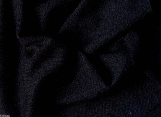 Wool Blend Jersey Knit Fabric Black