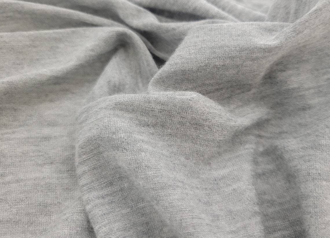 Heather Gray Silk Modal Jersey