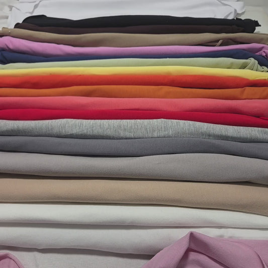 Off White Cotton Spandex Jersey Fabric