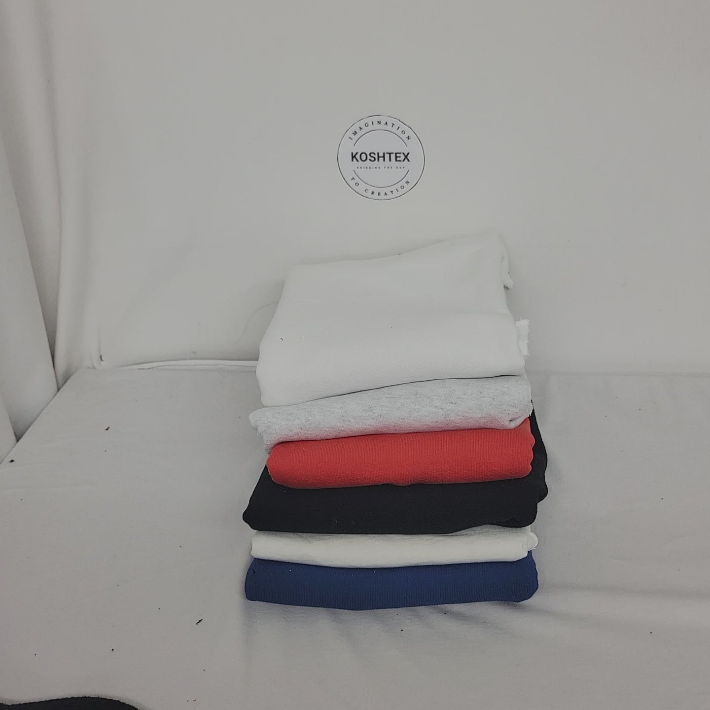 White Cotton French Terry Knit 460GSM Fabric – Koshtex