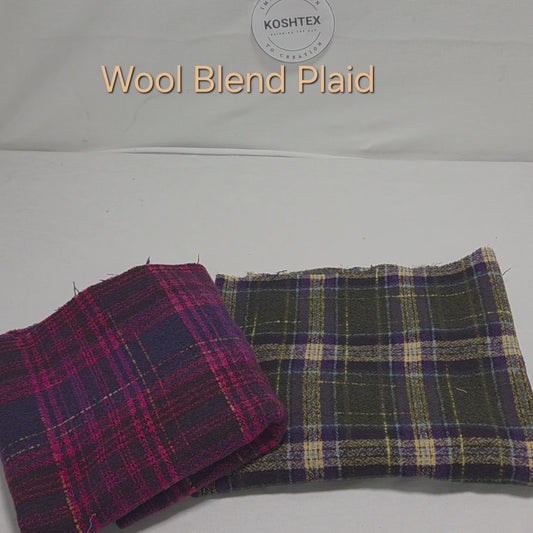 Deadstock Plaid Wool Blend