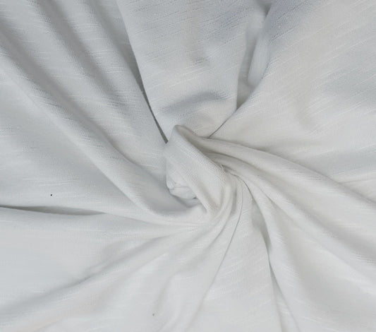 White Slub Cotton Blend French Terry 9/15