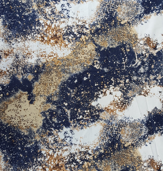 Galaxy Space Print Cotton Twill Spandex