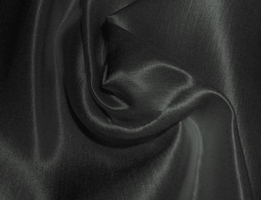 Black Silk Hemp Satin Woven