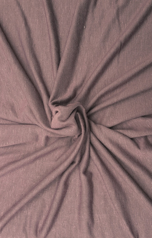 Mauve Linen Blend Jersey Pre Washed 5/16