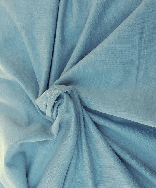 Sky Blue Sherpa Stretchy Fleece Knit