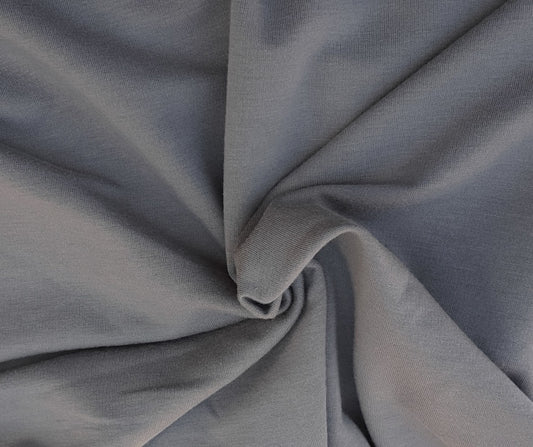 Gray Sherpa Stretchy Fleece Knit