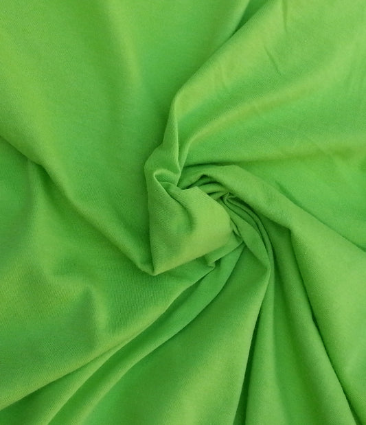 Lime Green Organic Cotton Blend Jersey
