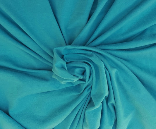Turquoise Organic Cotton Spandex Jersey 4/16