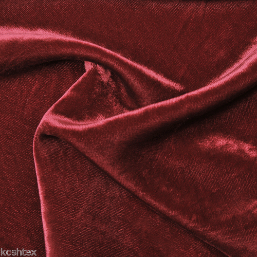 Wine Silky Rayon Velvet Pre Washed