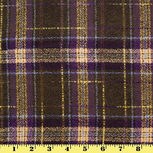 Deadstock Plaid Wool Acrylic