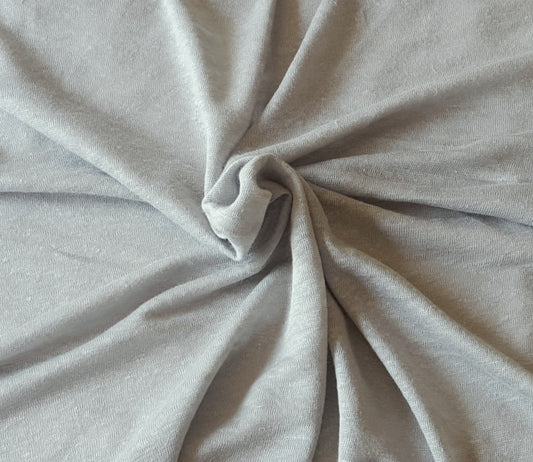 Gray 100% Linen Jersey