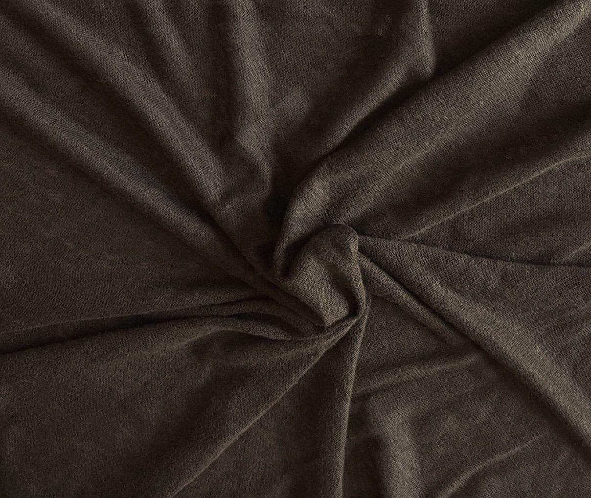 Brown 100% Linen Jersey