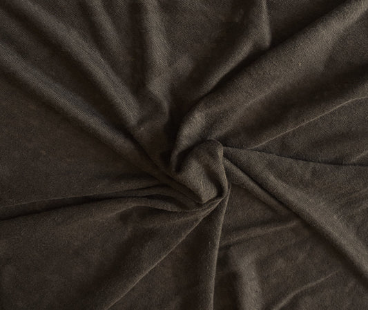 Brown 100% Linen Jersey