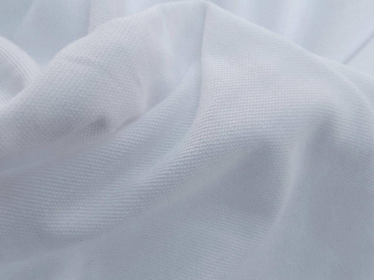 White Combed Cotton Pique