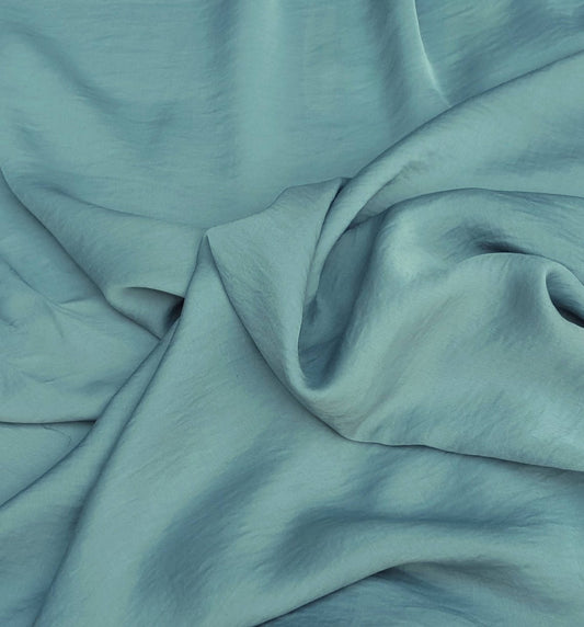 Smoke Blue Laundered Tissue Satin