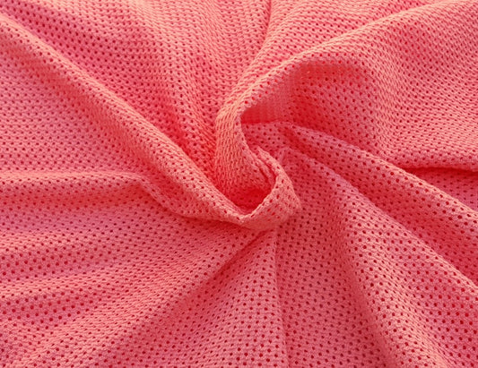 Coral Fishnet Cotton Spandex