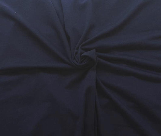 Dark Navy Modal Cotton Spandex French Terry