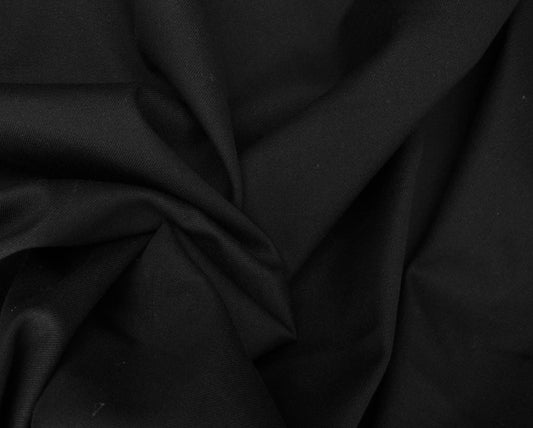 Black Cotton Twill Spandex