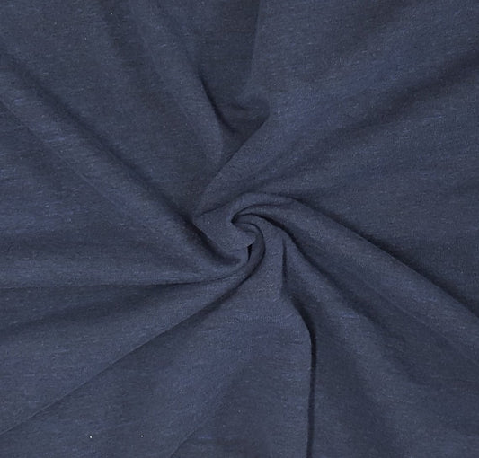 Heather Navy Cotton Fleece 250GSM