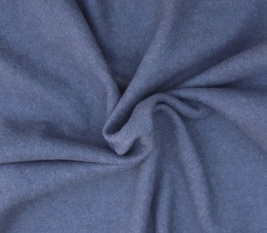 Washed Denim Cotton Blend Fleece