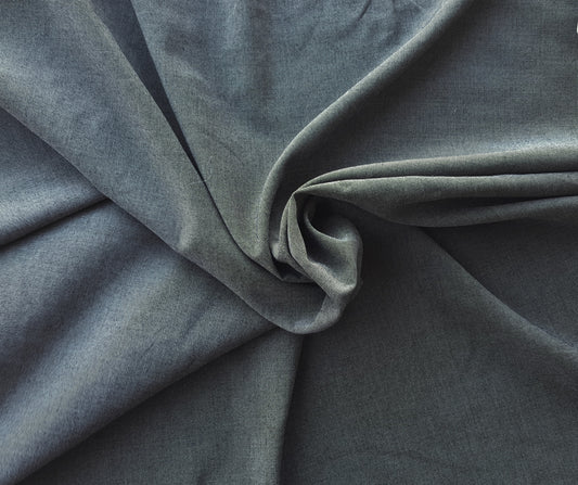 Two Tone Black Gray Woven Cotton Stretch Poplin