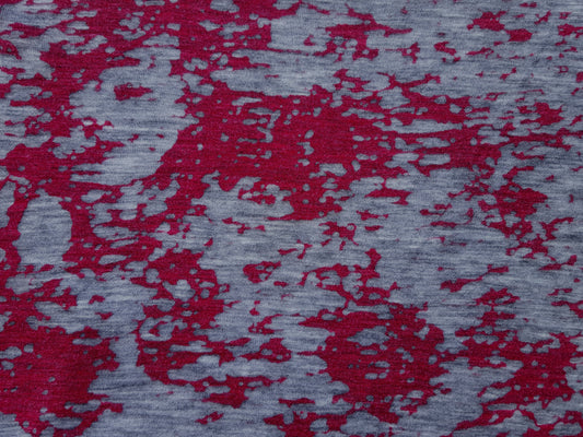 Berry Splatter Print Burnout Jersey Cotton Blend
