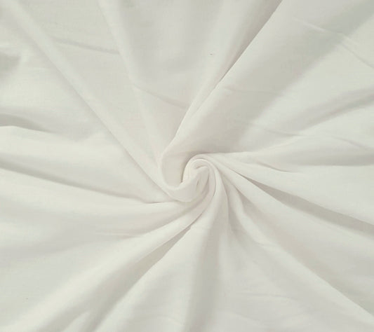 White Organic Cotton Polyester Sweatshirt Fleece Knit