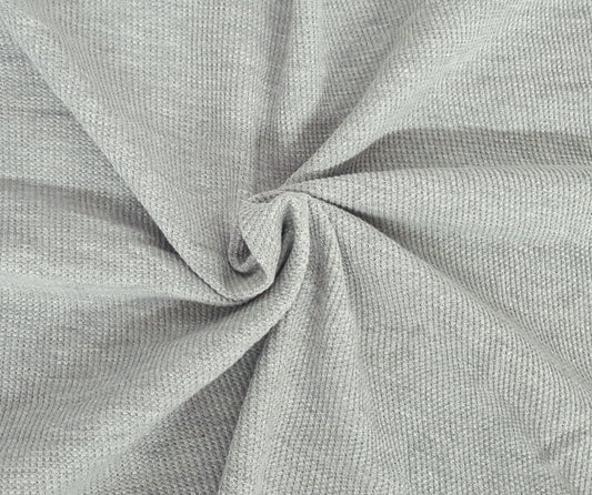 Heather Gray Cotton Spandex Thermal Knit Fire Resistant