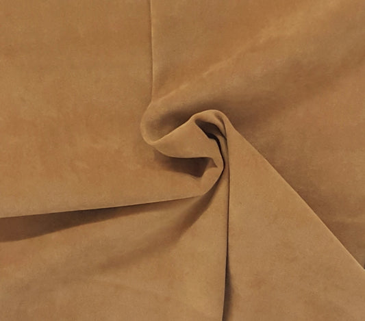 Tan Moleskin Suede Satin Back