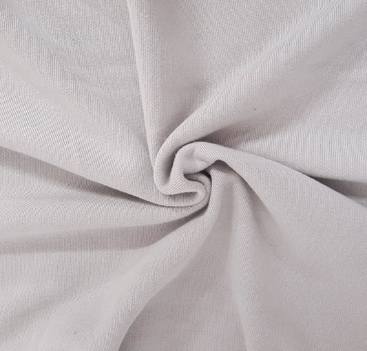 Pale Mauve Cotton Prewashed Fleece Knit Fabric 320 GSM