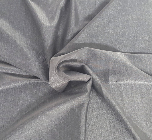 Metallic Silver Poly Spandex Jersey Knit