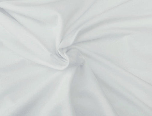 White Rayon Spandex French Terry Knit