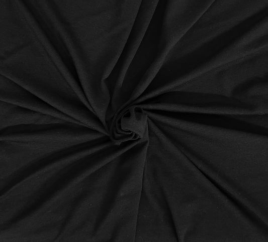 Black Modal Cotton Spandex Jersey 120GSM
