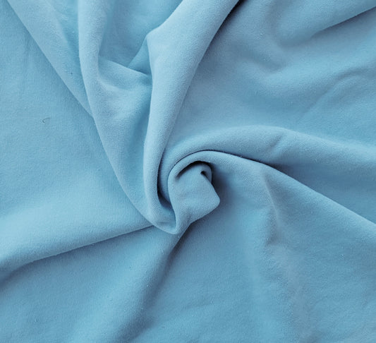 Baby Blue Cotton Sherpa Fleece 320GSM