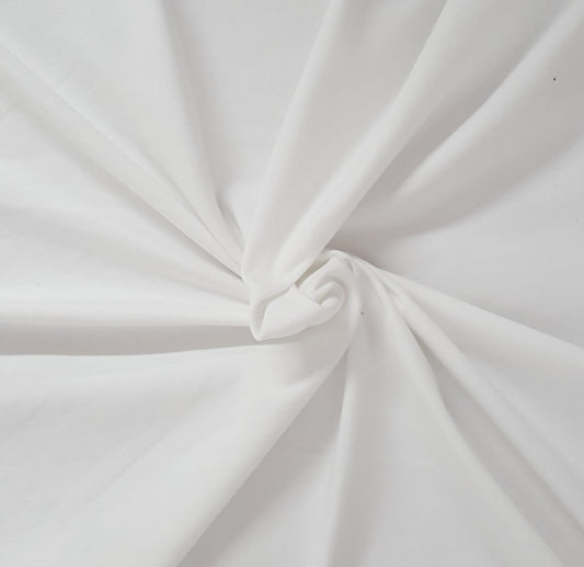 White Cotton Blend Spandex Jersey 360GSM 15oz