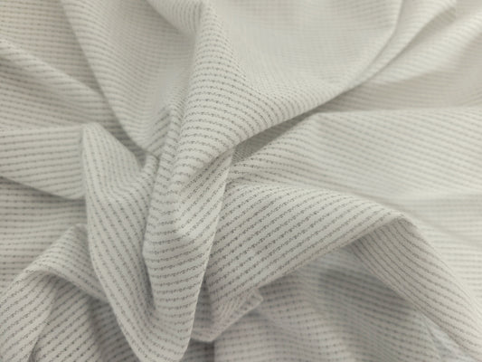 White Micro Modal Spandex Carbon Mesh Jersey Knit