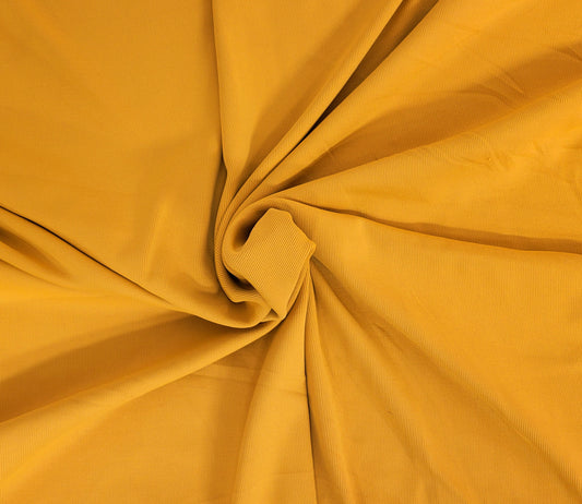 Mustard Nylon Spandex 1x1 Rib Knit