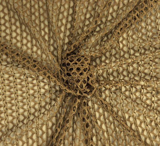 Taupe Nylon Polyester Fishnet Knit