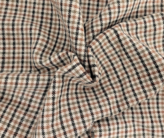 Black Olive Brown Yarn Dye Linen Cotton Gingham