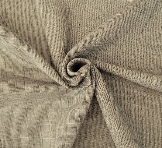 Crinkle Woven Linen Rayon Yarn Dye Black White Taupe