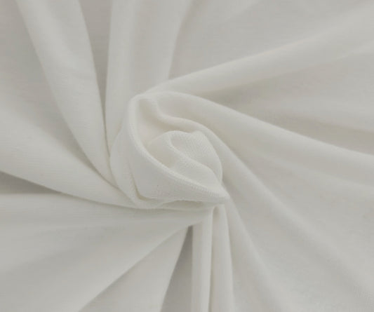 Off White PFD Organic Cotton Spandex 1x1 Rib #3 230GSM