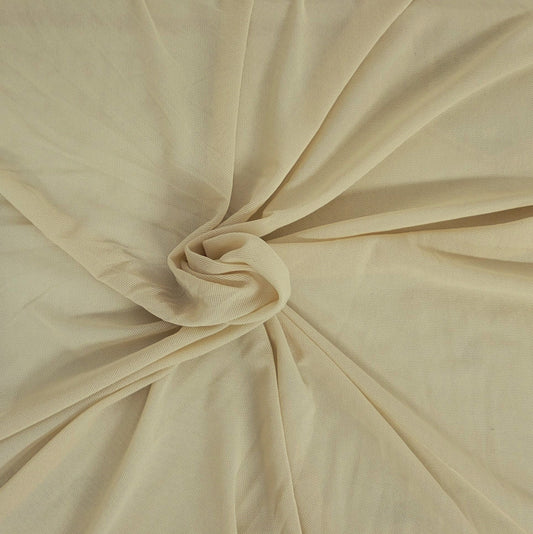 Beige Nylon Spandex Mesh Knit