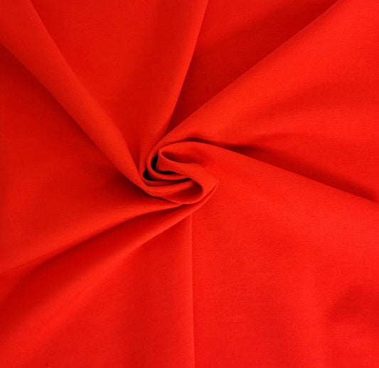 Red Ponte Roma Knit Viscose Rayon Spandex