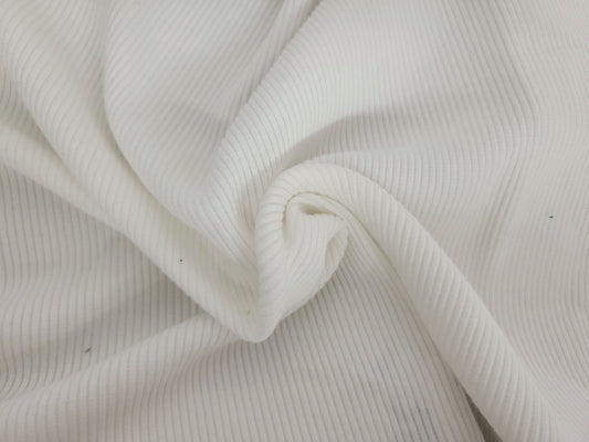 Pre Washed Off White Organic Cotton Tencel Spandex 2x1 Rib